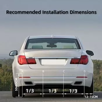HIPPBQCC Комплект датчиков парковки автомобиля с автоматическим парктроником заднего хода LED-монитор 22 мм 4 датчика радар-детектор система подсветка дисплея чёрный