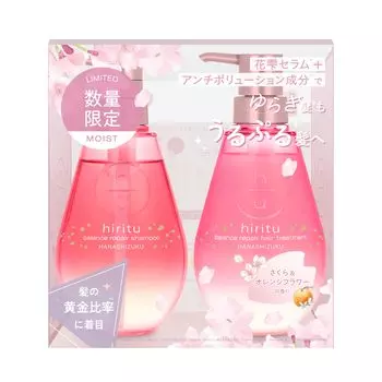 hiritu Balance Repair Hanashizuku Limited Set Spring Limited Шампунь для волос 410 мл каждый Аромат цветка сакуры и апельсина Для свободных волос и гладких