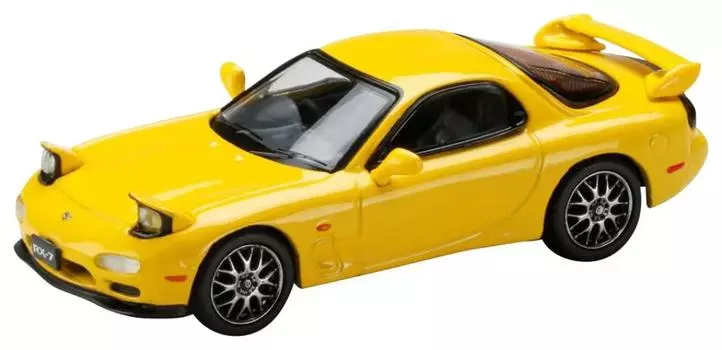 HJ64 1/64 Infini RX-7 (ФД3С) ТИП RS Кастомная версия Санберст Желтый Готовое изделие