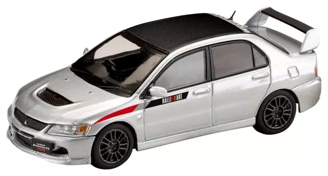 HJ64 Mitsubishi Lancer Evolution 9 MR GSR JDM Custom с дисплеем двигателя Модель холодного серебристого металлика Готовый продукт 1/64