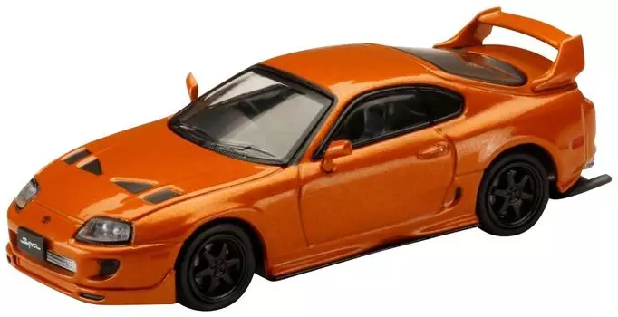 HJ64 Toyota Supra JDM Custom Version Orange Metallic Готовый продукт 1/64 (JZA80)