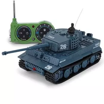 HJKLMM Танк радиоуправляемый немецкий танк Tiger I Мини-танк с дистанционным управлением, вращающейся башней и звуком 1/72 2,4 ГГц (D)