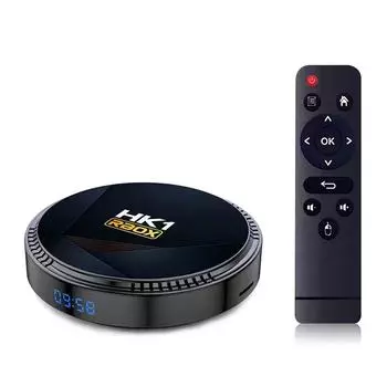 HK1 RBOX-H8 WIFI6 Android 12.0 Smart TV Box Allwinner H618 Четырехъядерный 4K медиаплеер H.265 VP9 6K US-16G чёрный