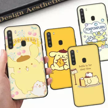 HK32 Cut Pompom PurinBlack Sofe Case for Xiaomi Poco X6 X4 M5 M6 F5 F6 C65 C55 C50 C51 C40 Pro Redmi 14C A3X 13C 12C 11T 10A 9C Note 7 6 8A Plus Redmi 10A арлекин