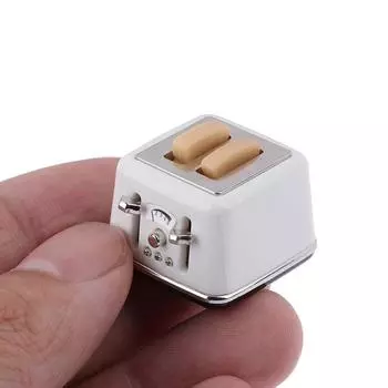 Хлебопечка для кукольного домика масштаба 1/12 с тостером с миниатюрными милыми украшениями