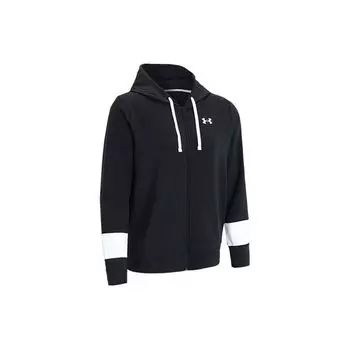 Хлопковая толстовка с капюшоном Under Armour Rival, спортивная куртка, женская верхняя одежда, черный 1370941-001 L