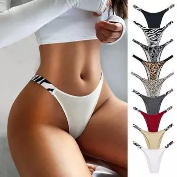 Хлопковое нижнее белье Half Pack Hip, женские удобные трусики с рисунком зебры и леопарда, боковая сумка, женские трусики S