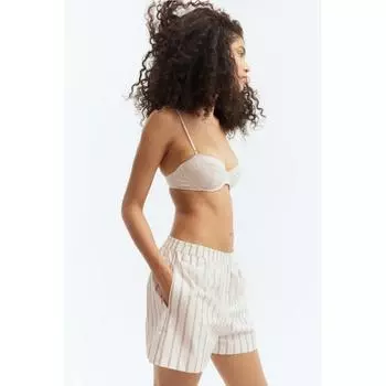 Хлопковые шорты HM Boxer в белую полоску