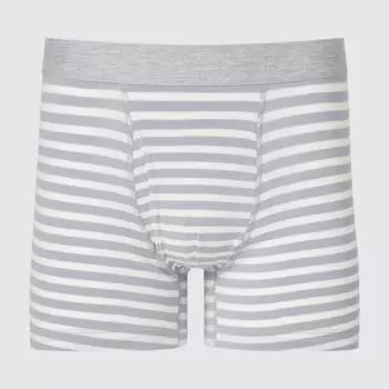 Хлопковые трусы-боксеры в полоску UNIQLO A