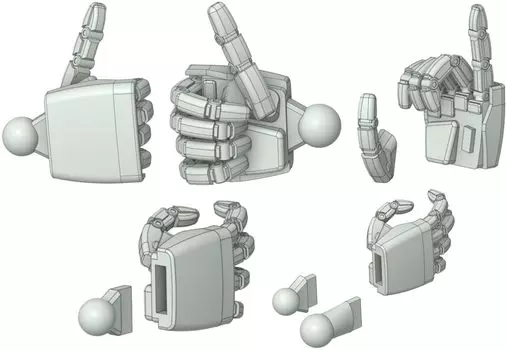 HMA hand parts for plastic model parts 1/144 General-purpose mechas, (robot)