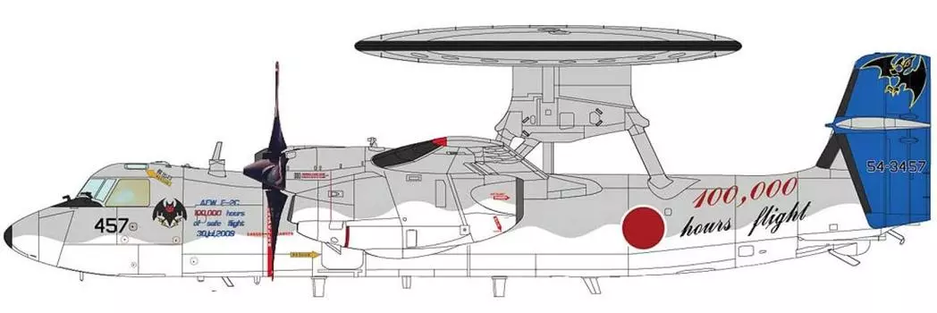 HOBBY MASTER 1/72 E-2C Hawkeye Воздушные силы самообороны 100 000 часов без аварий Памятная покраска Готовый продукт