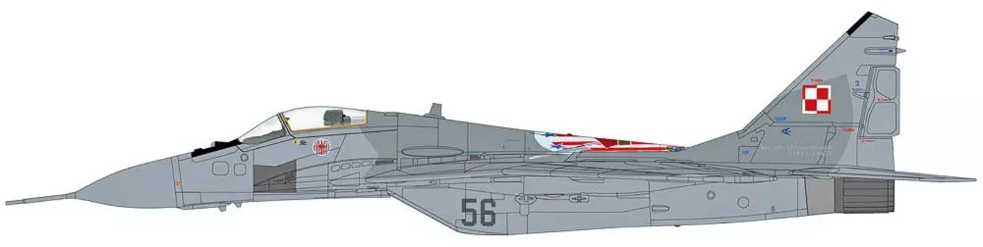 HOBBY MASTER Fulcrum A Polish Air Force Marian Pizarek Memorial Painting Finished Product HA6515 1/72 MiG-29