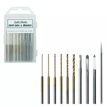 Hobby Pin Vise Bit Blade Streak Carving Set in Special Case Cali&Brita [Trinity Tool] (Blade Only)