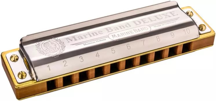 HOHNER MARINE BAND DELUXEC Marine Band Deluxe 10-отверстий губная гармошка, серебро