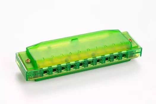 HOHNER Прозрачная арфа зеленого цвета, 10 отверстий, тон C