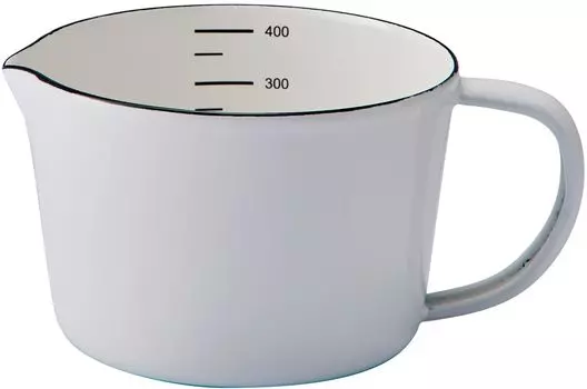 Hohoro Чистая эмаль Мерная чашка, белая S PU-2308