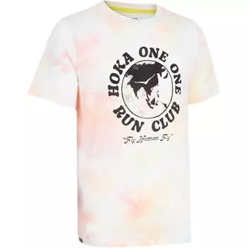 Hoka One One Round Neck Letter Print Pattern Pullover Short Sleeve T-Shirt Men Tops Colorful 1155135 M