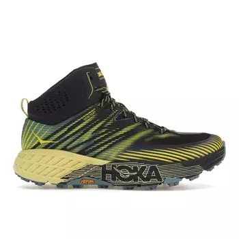 Hoka One One Speedgoat Mid Gore-Tex 2 Ombre Синие Желтые мужские кроссовки Сине-Блестящие 1106532-OBBS
