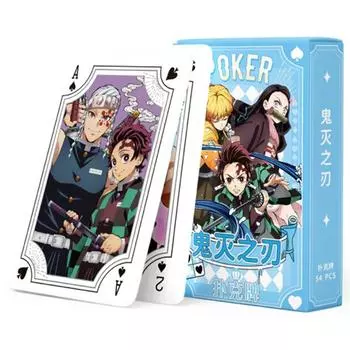 Хокаге Шиноби Покер Игральные карты Настольные игры Детские игрушки Детская игрушечная колода Набор карточных игр Убийца демонов Дзюдзюцу Кайсен Конан