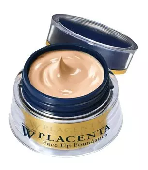 Hokkaido W Placenta Face Up Foundation Cream Тональный крем для ухода за стареющими порами [25 г / натуральный] (Водонепроницаемый)