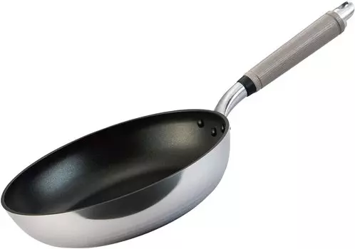 Hokuriku Aluminum Frying Gas Made in Lightest in the Uniform heating across the entire frying Durable frying pan made in Abrasion resistance test