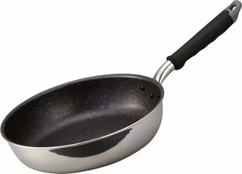 Hokuriku Aluminum Frying Pan 26cm Lightweight Aluminum Compatible with IH Made in Japan Depth Deep Wide base Lightweight Convenient shape for various серебряный