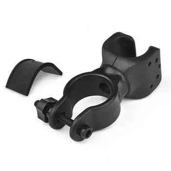 Holder Antiskid Rubber Bicycle Front Light Clip Flashlight Holder Bike Light Torch 360 Rotation 2pcs чёрный