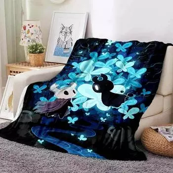 Hollow Knight Fashion Digital Printed Pattern Тонкое одеяло Фланелевое одеяло Портативное одеяло для дома, путешествий, офиса, обеденного перерыва 30x40in