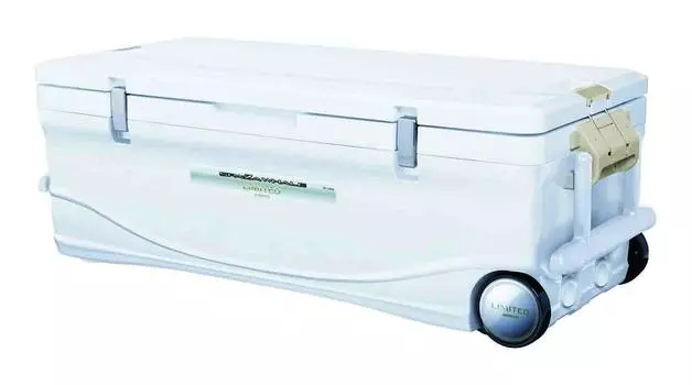 Холодильник SHIMANO большой 60L Spacer Whale Limited с роликами 600HC-060I для подледной рыбалки белый