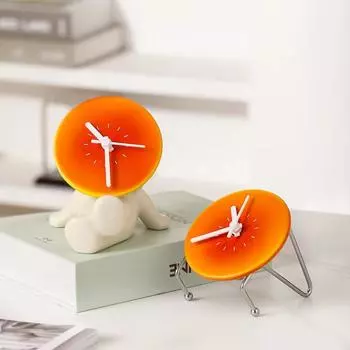Home Clock Doll, Living Room Desktop Calendar Clock, Simple and Creative Light Luxury Home Decoration