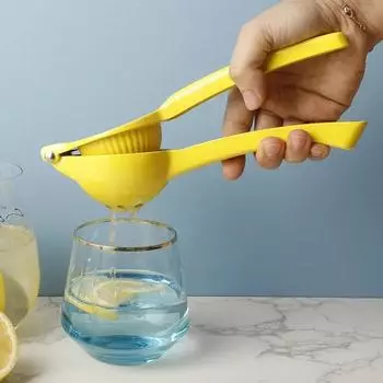 Home Manual Lemon Squeezer Aluminum Portable Mini Blender Alloy Hand Pressed Orange Fruit Juicer Practical Kitchen Tools бежевый