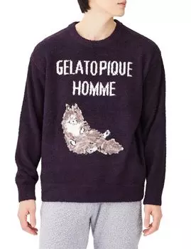 HOMME Baby Moco Sleep Cat свитер PMNT235982 PPL M [Gelato Pique] Мужской