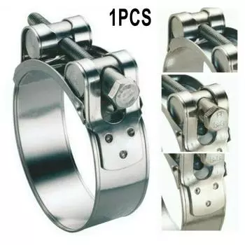 Хомут для шланга Впуск выхлопной системы двигателя Heavy Duty Silver 17-19mm