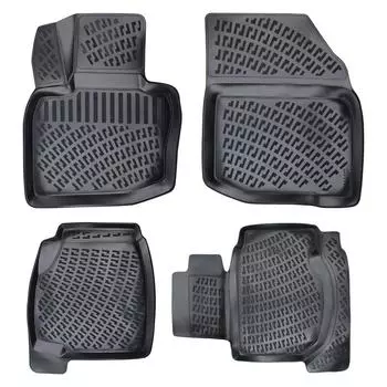 Honda Civic Hatchback (2006-2012) High-Quality and Durable Rubber Car Floor Mats - Odorless, Non-Slip, Long-Lasting