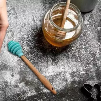 Honey Splash Bar Длинная ручка с антипригарным силиконовым вязким веществом Палочка для меда для офиса синий