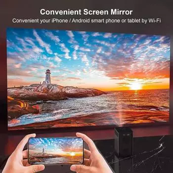 HONGTOP S30MAX Android Wifi 4k смарт-портативный проектор с WiFi и Bluetooth карманный уличный 4K 9500L Android 10.0 проектор EU Plug чёрный