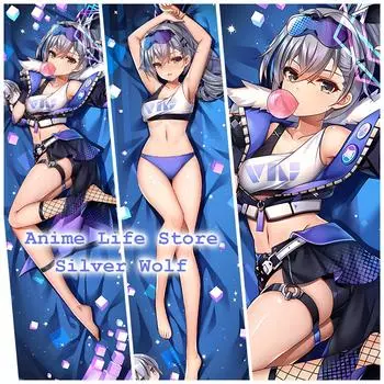Honkai Star Rail Silver Wolf Dakimakura аниме наволочка для тела 2 стороны принт постельные принадлежности наволочка наволочка Kawaii аксессуары A 40x120cm Peachskin