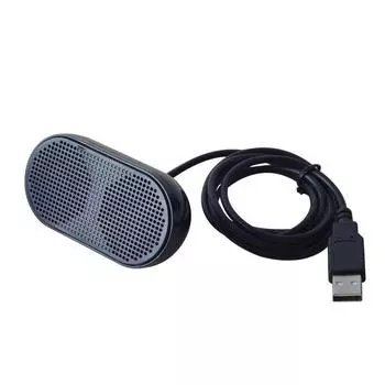 HONKYOB USB Мини-динамик Компьютерный динамик Активный стерео Мультимедийный динамик для ноутбука ПК (черный)