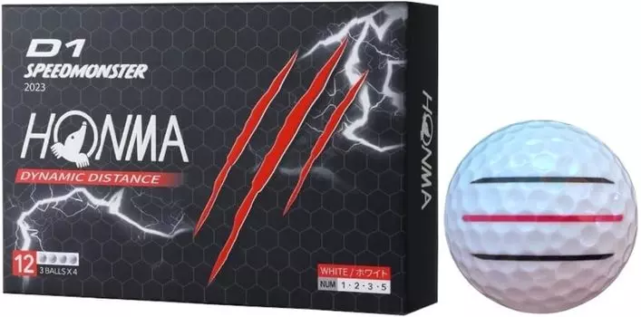 Honma Golf Honma D1 Speed Monster Speed Monster 2023 Line 1 [Hapiraki_Golf Line] (White Dozen_3 Lines)