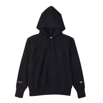 Hoodie Long Sleeve One Point Logo Reverse Hooded Sweatshirt Black M [Champion] Weave(R) REVERSWEAVE(R) C3-Y116 Men s чёрный