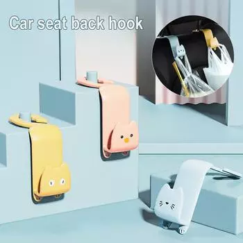 Hook Holder Holder Car Organizer Space Saving Accessories Hanger Cartoon Bag Holder Car Hook 2pcs Car W5o3