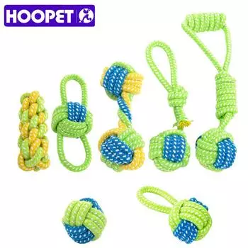 HOOPET Dog Toy Chews Cotton Rope Knot Ball Grinding Teeth Odontoprisis Pet Large Small 7 Style Options Free size