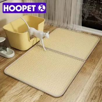HOOPET Коврик для кошачьего туалета с защитой от брызг, большой, противоскользящий, двухслойный фильтр, контроль протечек, коврик для кошачьего туалета