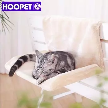 HOOPET теплая кошачья люлька гамак для кошек кошачий радиатор шезлонг для кошек кошечка подвесная кровать уютная переноска кровать для домашних животных сиденье гамак Free Size серый