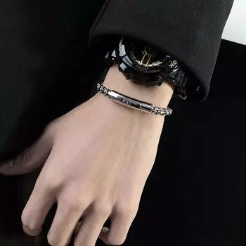 Hop Hip Hand Ring Мужской браслет из нержавеющей стали Ювелирные изделия Подарочная цепочка на руку Толстые браслеты-цепочки