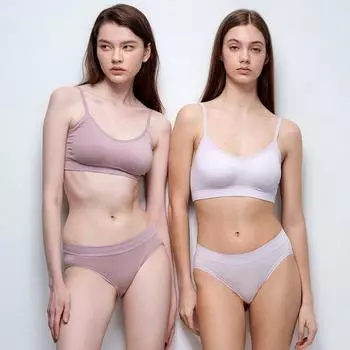 Horaho Modal ежедневные бесшовные трусики-бюстгальтер без косточек (4ЦВЕТА) Woodrose ML