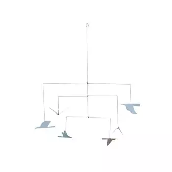 Horn Please MADE Tin Mobile Wild Goose Bird Motif Bird Interior (синий)