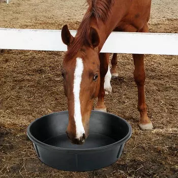 Horse feed Bucket Feeding Container Multipurpose Stackable Trough Utility for Outdoor