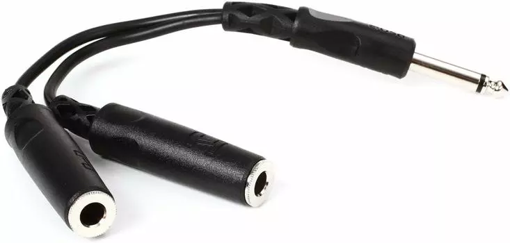 Hosa YPP-111 Mono phone male to mono phone female x 2 Y cable