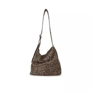 Hot Air Bag for Spring and Summer 2025 Women s Leopard Print Korean Style Loose Shoulder Bag Large-Capacity Crossbody Bag 02 Brown